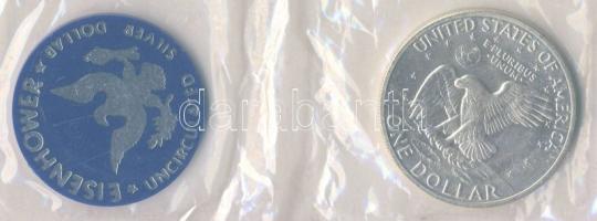 USA 1971S 1$ Ag "Eisenhower" T:1 eredeti csomagolásban