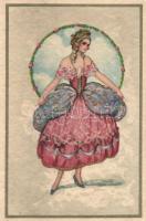 Baroque style art card, Corbella