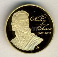 2009. 50.000Ft Au 10g "Kazinczy Ferenc" T:PP csak 5000db! Tanúsítvánnyal!