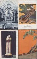 54 db régi, javarészt használatlan, jó minőségű Japán képeslap sok érdekességgel, közte lithok is / 54 mainly unused Japanese postcards