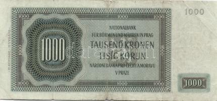 Német 3. Birodalom/Cseh-Morva Protektorátus 1942. 1000K T:III