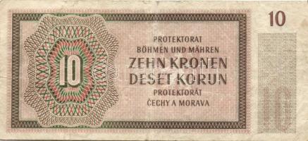 Német 3. Birodalom/Cseh-Morva Protektorátus 1942. 10K (2x) T:II,III + 1944. 20K T:II