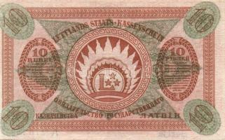 Litvánia 1919. 10R "A" széria T:II- (nagyon szép állapotban,de az egyik oldalon kis papírb...