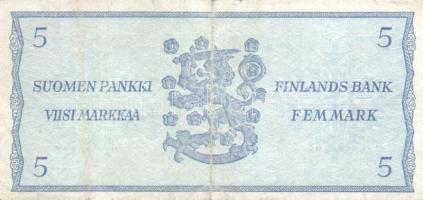 Finnország 1963. 1M + 5M T:I,III + Jugoszlávia 1990. 200D T:III