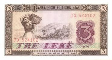Albánia 1976. 1L + 3L + 5L T:I