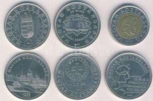 2002. 100Ft "Kossuth" + 2004-2007. 50Ft 5db klf emlékverete T:2
