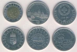 2002. 100Ft "Kossuth" + 2004-2007. 50Ft 5db klf emlékverete T:2