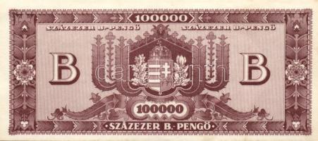 1946. 100.000.000P (2x) kétféle színváltozat T:I,I- + 100.000MP + 100.000BP + T:I,I- (foltos)