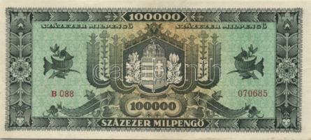 1946. 100.000.000P (2x) kétféle színváltozat T:I,I- + 100.000MP + 100.000BP + T:I,I- (foltos)