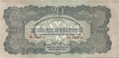 1944. 20P "Vörös Hadsereg" (3x) egymás utáni sorszámmal T:I-(mindegyiknél egy pici sarokhajlás)