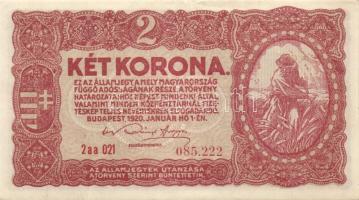 1920. 2K (4x) "2aa" + "2ab *" T:I,I-(apró papírhiány az egyiknél)