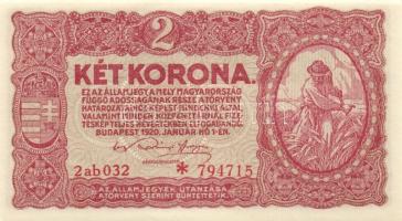 1920. 2K (4x) "2aa" + "2ab *" T:I,I-(apró papírhiány az egyiknél)