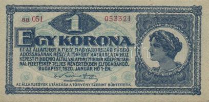 1920. 1K (2x) eltérő vastagságú sorszámok T:I