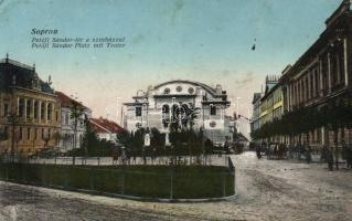 Sopron Petőfi Sándor tér a színházzal (fl)