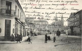 Sopron Várkerület villamossal és a Royal Kávéházzal