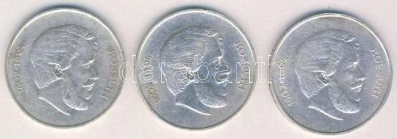 1947. 5Ft Ag (3x) "Kossuth" T:2- ph