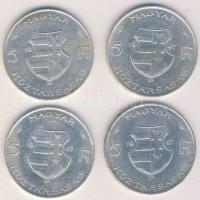 1947. 5Ft Ag (3x) "Kossuth" T:2- kis ph.