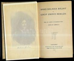 Magyar remekírók sorozat: Széchy: Balassa Bálint és Zrinyi Miklós művei, Bp., 1905 Franklin, aranyoz...