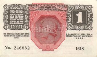 1916. 1K (12x) zöld "Deutschösterreich" felülbélyegzéssel, köztük egymás utáni és egymásho...