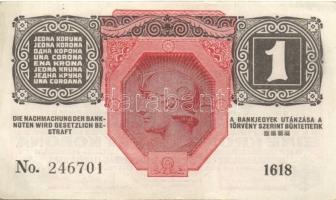 1916. 1K (12x) zöld "Deutschösterreich" felülbélyegzéssel, köztük egymás utáni és egymásho...