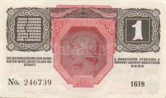 1916. 1K (12x) zöld "Deutschösterreich" felülbélyegzéssel, köztük egymás utáni és egymásho...