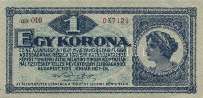 1920. 1K (3x) T:I,I-(egyikből hiányzik egy kis papírdarab)