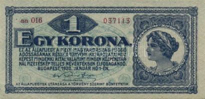 1920. 1K (3x) T:I,I-(egyikből hiányzik egy kis papírdarab)