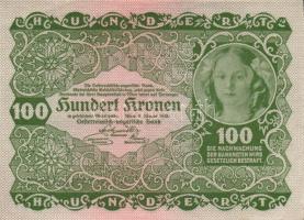 Ausztria / Osztrák-Magyar Bank 1922. 100K (8x) páronként egymás utáni sorszámmal T:I,II