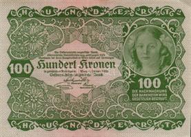 Ausztria / Osztrák-Magyar Bank 1922. 100K (8x) páronként egymás utáni sorszámmal T:I,II