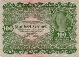 Ausztria / Osztrák-Magyar Bank 1922. 100K (8x) páronként egymás utáni sorszámmal T:I,II