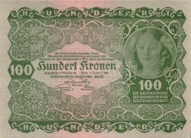 Ausztria / Osztrák-Magyar Bank 1922. 100K (8x) páronként egymás utáni sorszámmal T:I,II