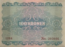 Ausztria / Osztrák-Magyar Bank 1922. 100K (8x) páronként egymás utáni sorszámmal T:I,II