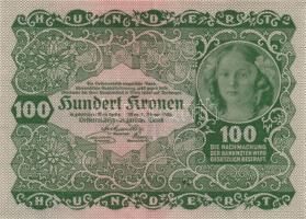 Ausztria / Osztrák-Magyar Bank 1922. 100K (6x) három-három egymás utáni sorszámmal T:II