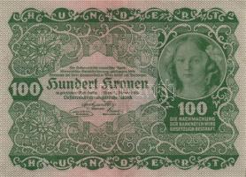Ausztria / Osztrák-Magyar Bank 1922. 100K (6x) három-három egymás utáni sorszámmal T:II