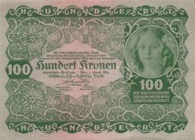 Ausztria / Osztrák-Magyar Bank 1922. 100K (10x) páronként egymás utáni sorszámmal T:I,II