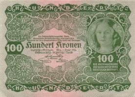 Ausztria / Osztrák-Magyar Bank 1922. 100K (10x) páronként egymás utáni sorszámmal T:I,II