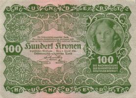 Ausztria / Osztrák-Magyar Bank 1922. 100K (10x) páronként egymás utáni sorszámmal T:I,II