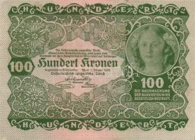 Ausztria / Osztrák-Magyar Bank 1922. 100K (10x) páronként egymás utáni sorszámmal T:I,II