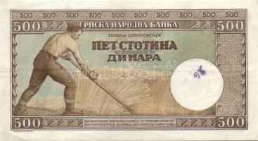 Szerbia/német megszállás 1942. 500D T:II