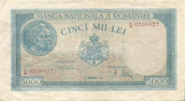 Románia 1940-45. 500L + 1000L + 2000L + 5000L T:III,III-(egyiken szakadás)