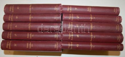 Magyar remekírók sorozat A magyar irodalom főművei sorozat 44 kötete. 1904-1906. Franklin. Az írók a...