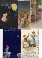 5 klf művészlap, közte Colombo, Litho T2/3