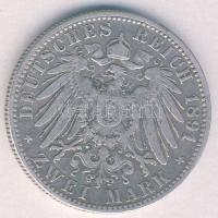 Német Birodalom/Császárság/Poroszország 1891A 2M Ag T:3 ph.
