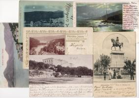 6 klf. horvát századfordulós lap, közte litho, száp Fiume bélyegzés T3