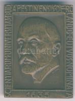 Eötvös Lóránd Tudományegyetem alapítása 1635. Br emlékplakett szign.Iván eredeti díszdobozban T:1