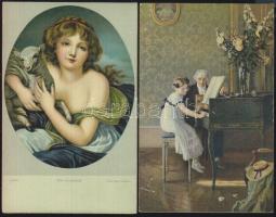 10 db Stengel képeslap + 14 db külföldi megíratlan lap