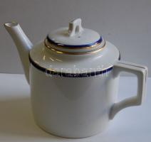 Zsolnay porcelán teás kancsó aranyozott szegéllyel / Zsolnay chinaware tea mug 17 cm