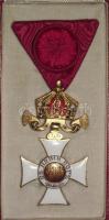 Bulgária 1881 Szt. Alexander rend IV. osztályának tisztikeresztje eredeti szalaggal és eredeti dobozzal! / Bulgaria 1881 Order of St Alexander IV grade, officer cross with original ribbon and original box! Nice condition T:1/2