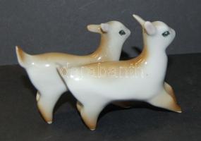 Zsolnay porcelán őzikék / Zsolnay chinaware figure 6 cm