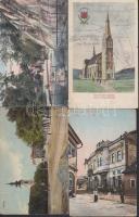 43 db háború előtti, nagyrészt magyar városképes lap / historical Hungary postcards with some other countries